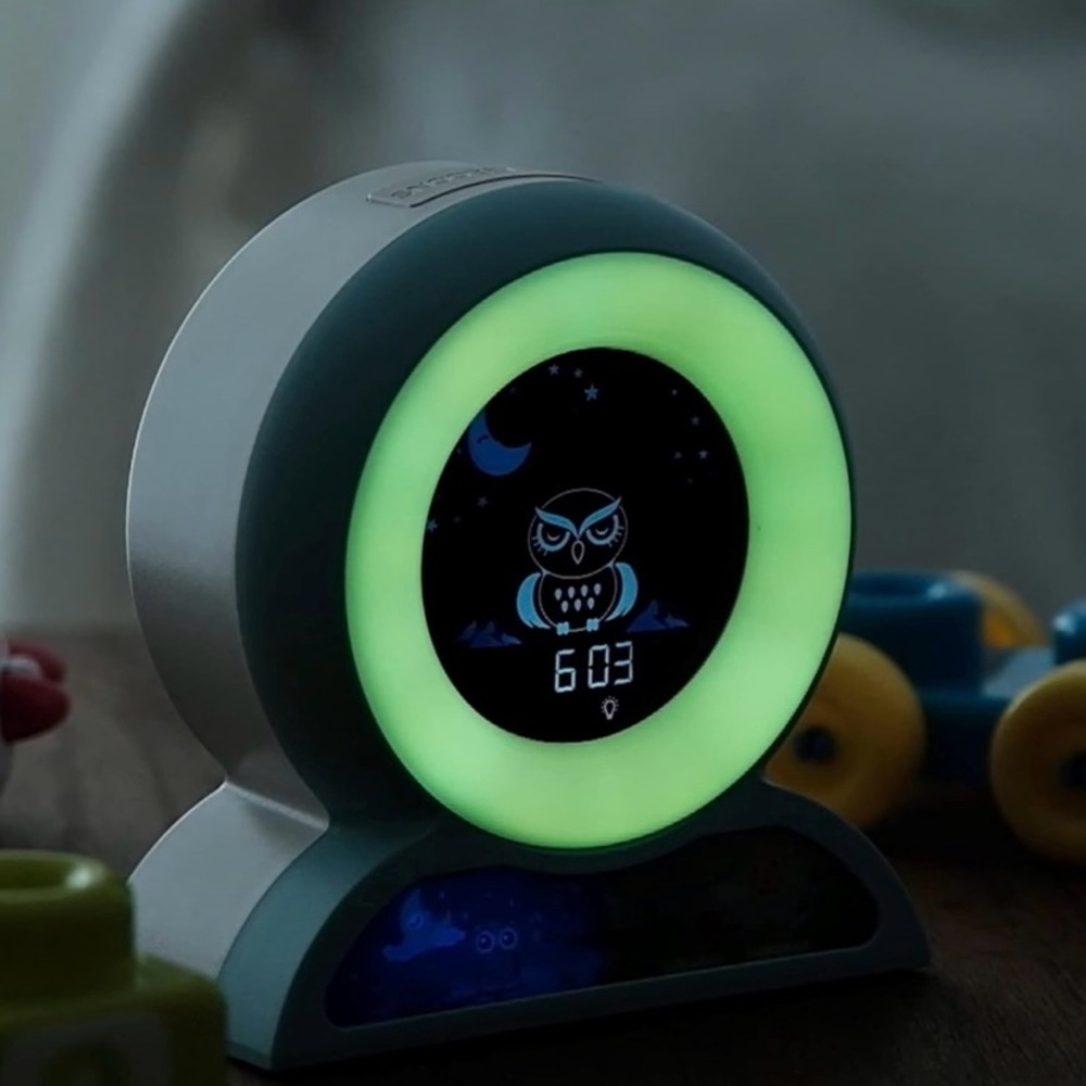 OK to wake Children's Blue and White Owl Clock - Picture 6 of 10